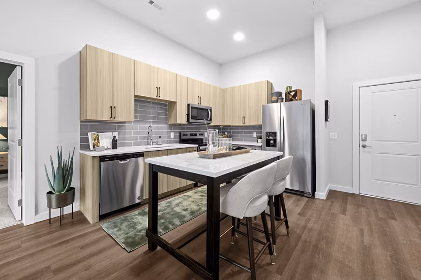 kitchen at Charlotte Exchange Apartments 