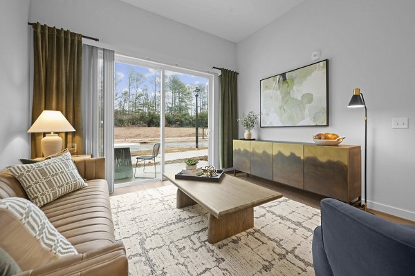 living room at Charlotte Exchange Apartments 