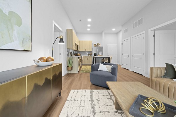 living room at Charlotte Exchange Apartments 