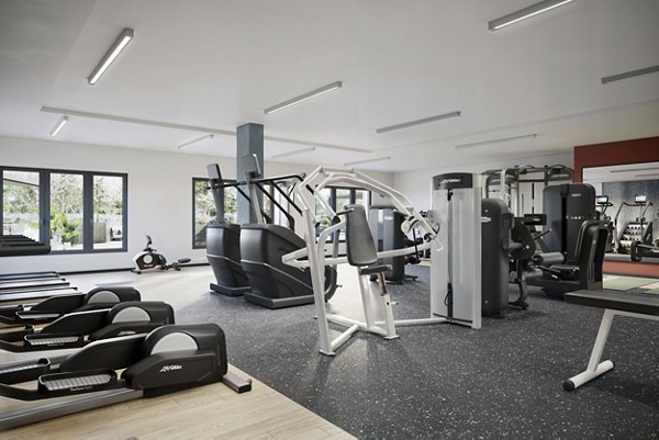 fitness center at Fairways at Cranford Apartments