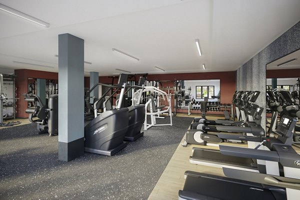 fitness center at Fairways at Cranford Apartments