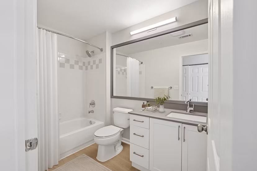 bathroom at Riverwood at New Canaan Apartments 