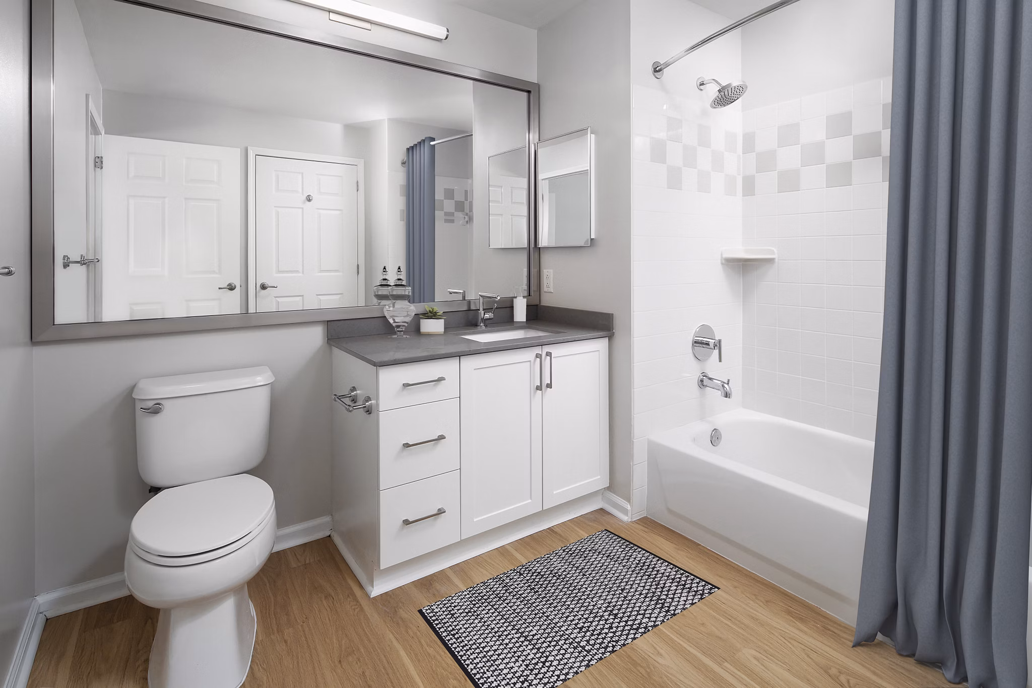 bathroom at Riverwood at New Canaan Apartments