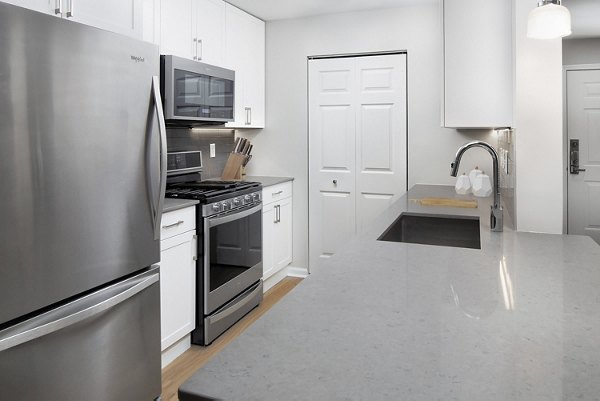 kitchen at Riverwood at New Canaan Apartments