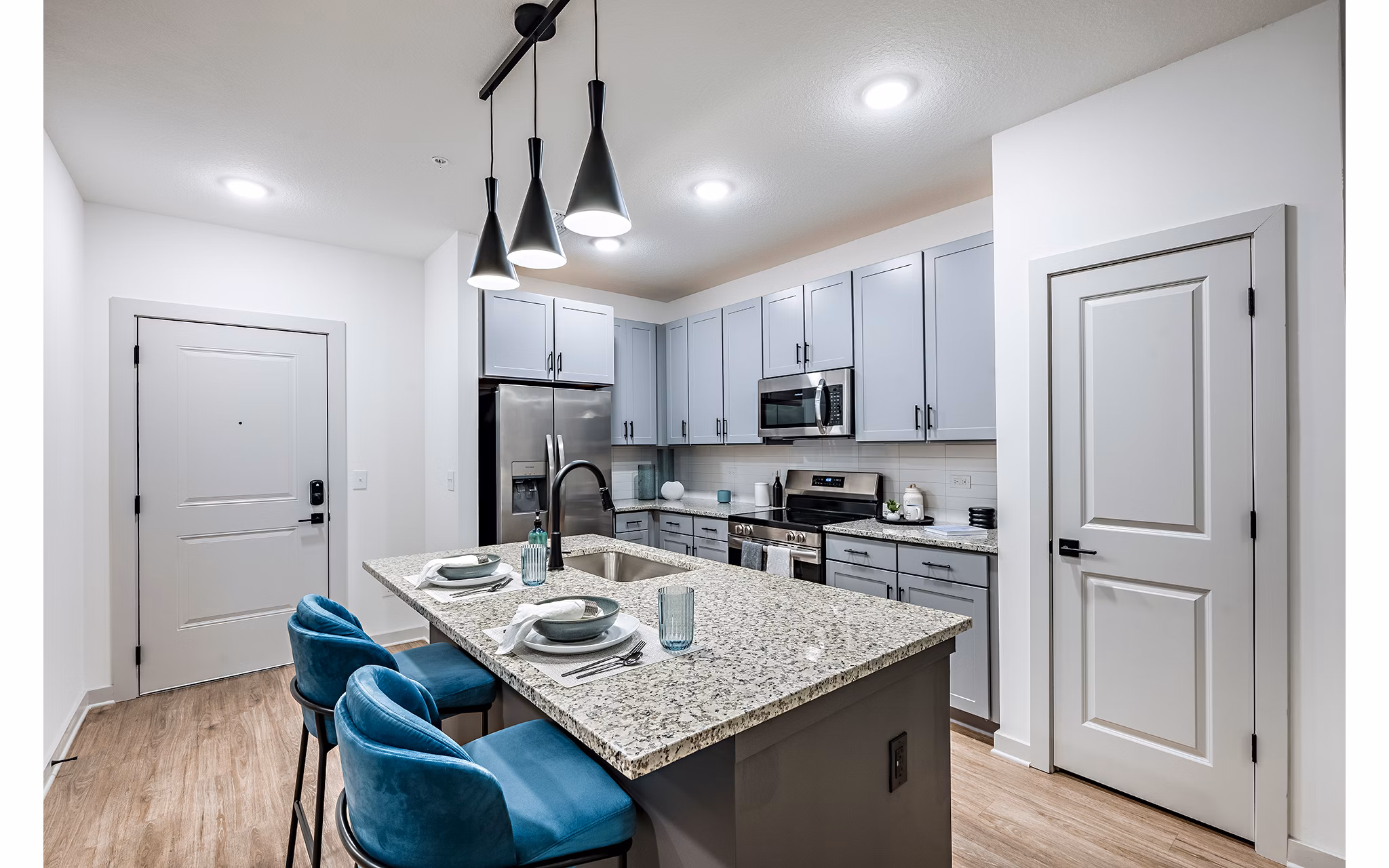 kitchen at The Darley Apartments
