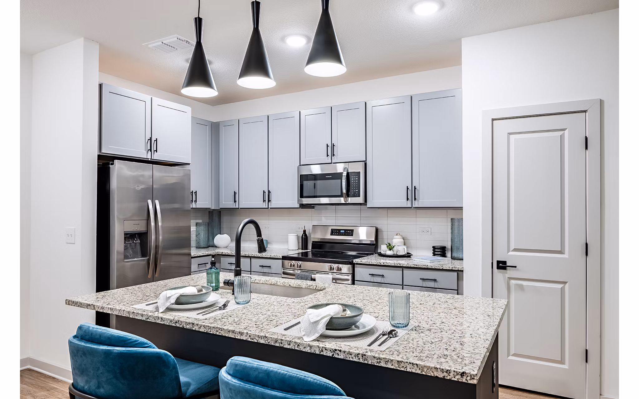 kitchen at The Darley Apartments 
