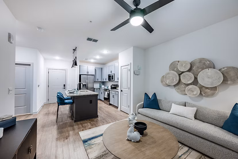 living room at The Darley Apartments 