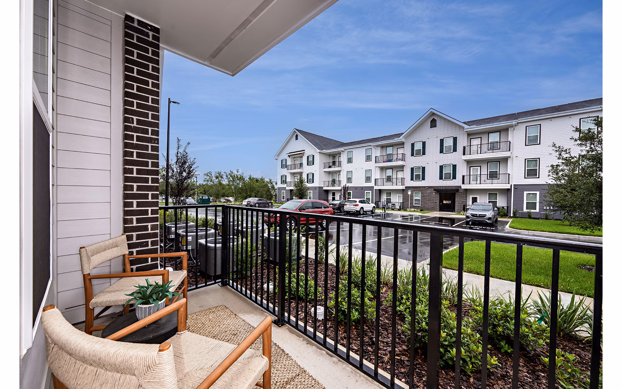 patio at The Darley Apartments 