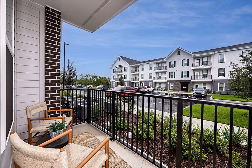 patio at The Darley Apartments 