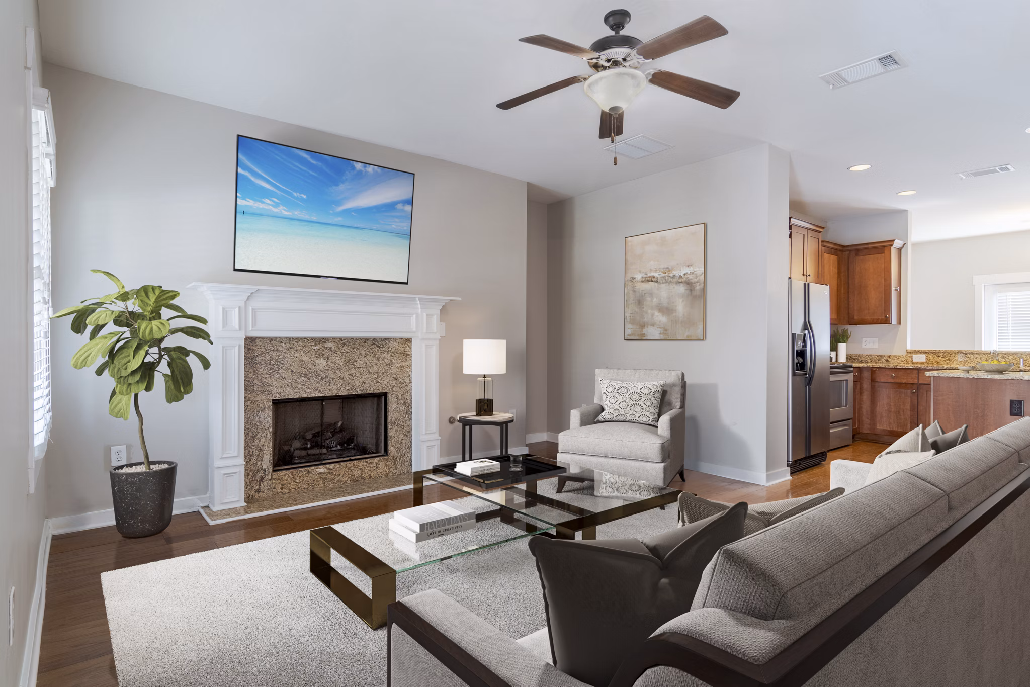 living room at King's Reserve Suwanee Apartments