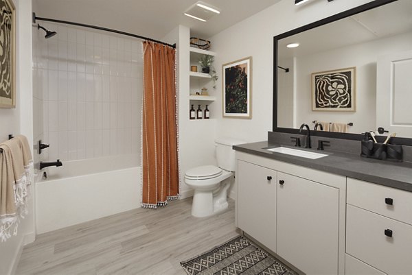 bathroom at Solana at Duarte Station Apartments