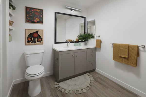 bathroom at Solana at Duarte Station Apartments