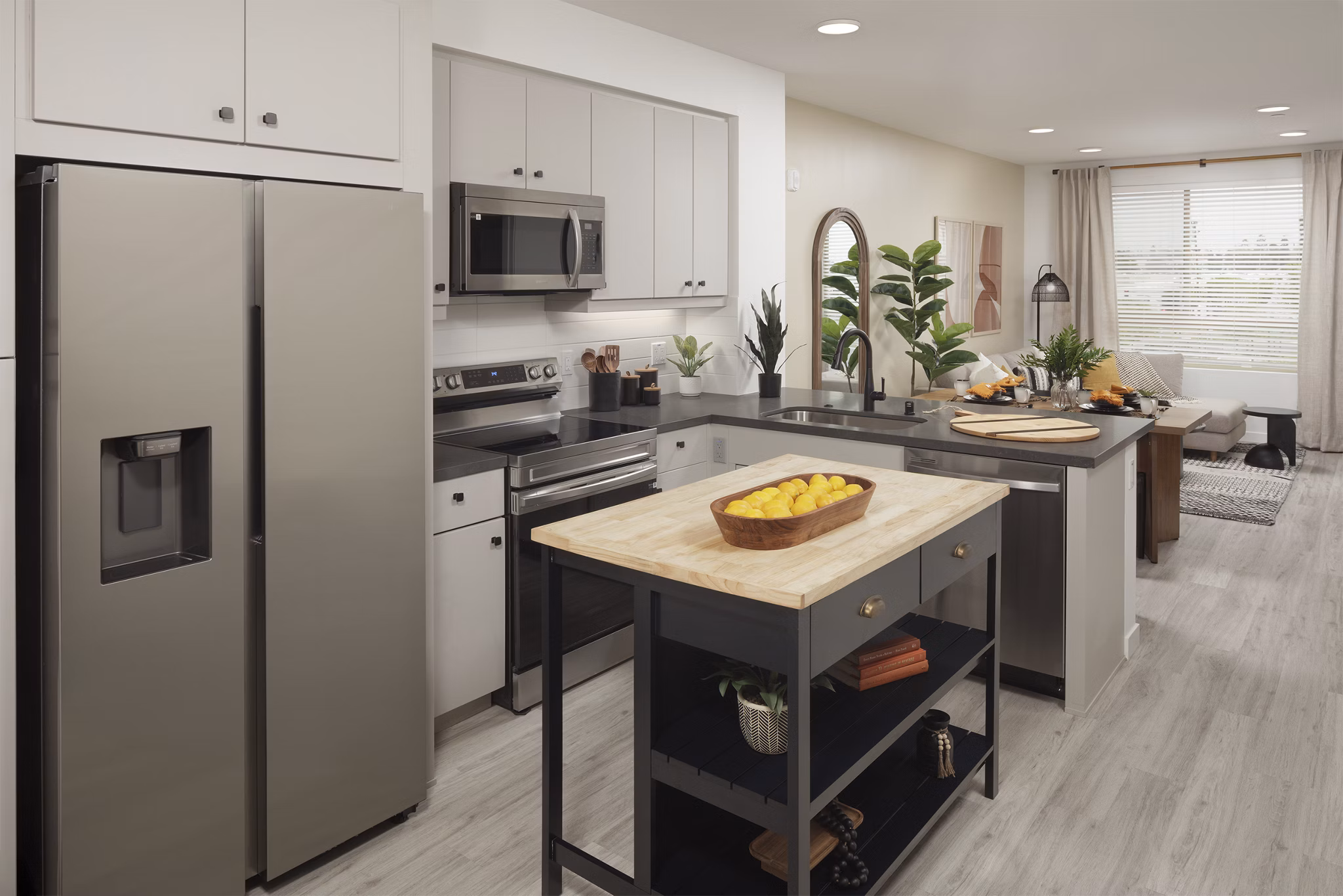 kitchen at Solana at Duarte Station Apartments