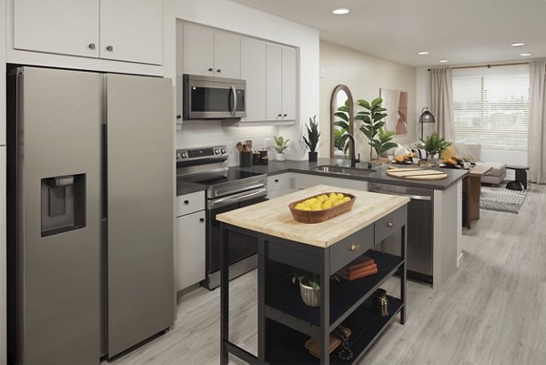kitchen at Solana at Duarte Station Apartments