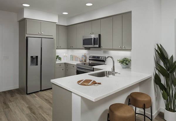 kitchen at Solana at Duarte Station Apartments