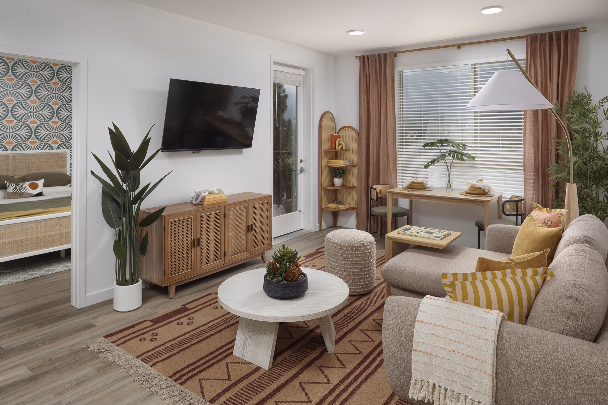 living room at Solana at Duarte Station Apartments