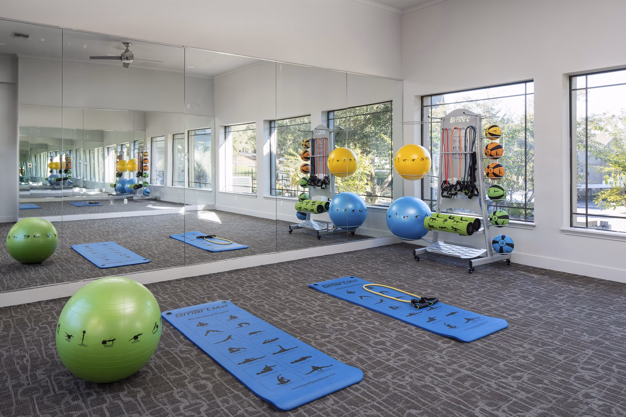 fitness center at Canyon Park Apartments