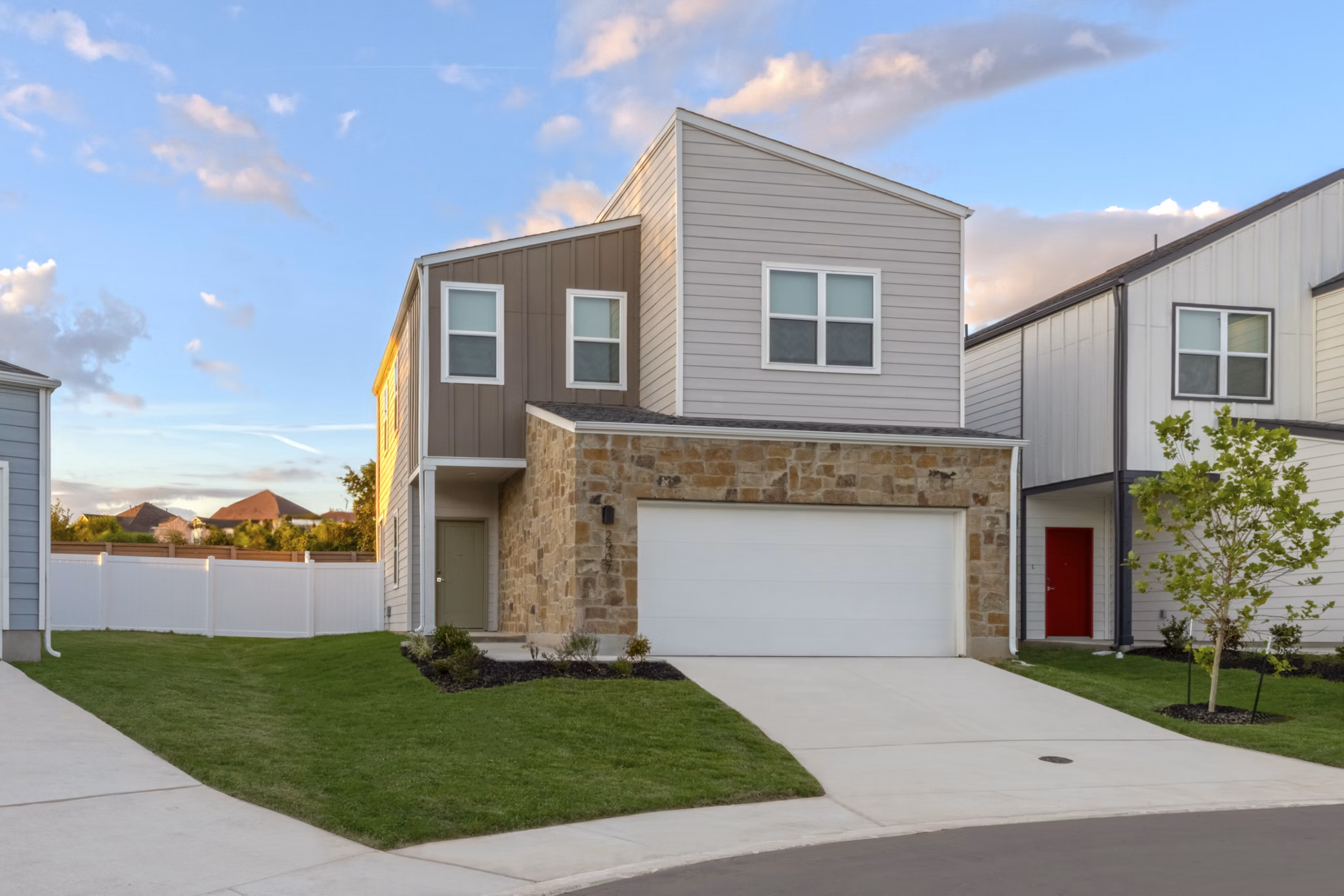 building/exterior at Los Cielos at Brooks Luxury Rentals Apartments