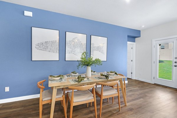 dining room at Los Cielos at Brooks Luxury Rentals Apartments