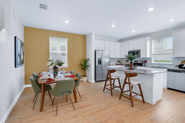 dining room at Los Cielos at Brooks Luxury Rentals Apartments