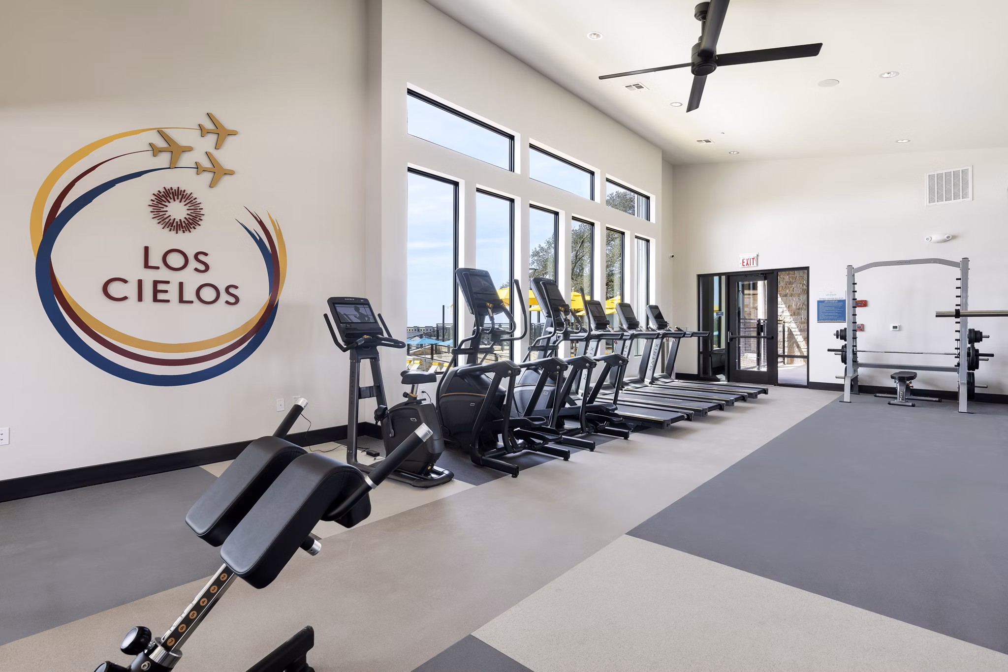 Fitness Center at Los Cielos at Brooks Luxury Rentals Apartments