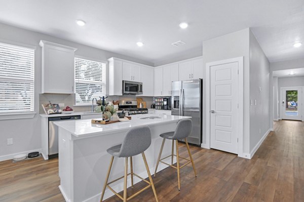 kitchen at Los Cielos at Brooks Luxury Rentals Apartments