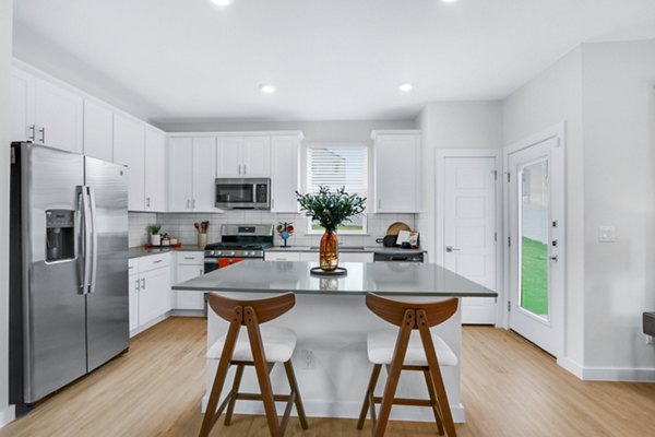 kitchen at Los Cielos at Brooks Luxury Rentals Apartments