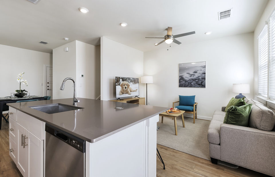 living room at Los Cielos at Brooks Luxury Rentals Apartments