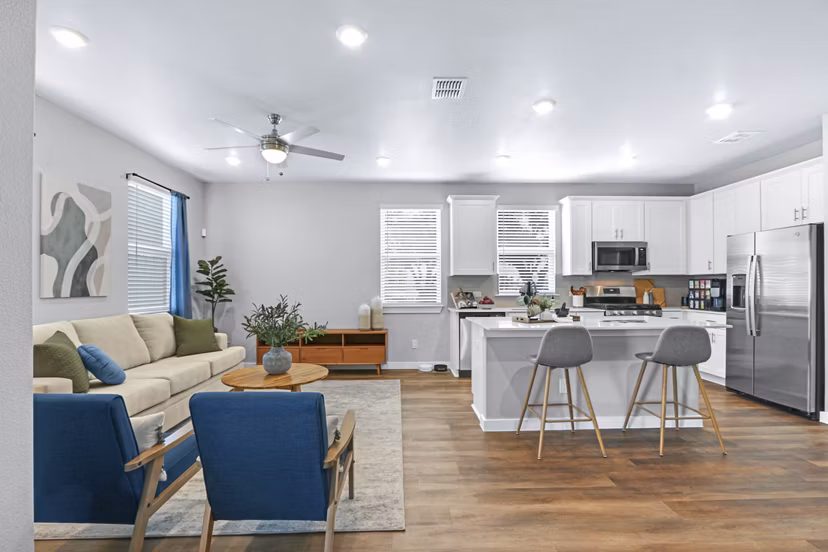living room at Los Cielos at Brooks Luxury Rentals Apartments