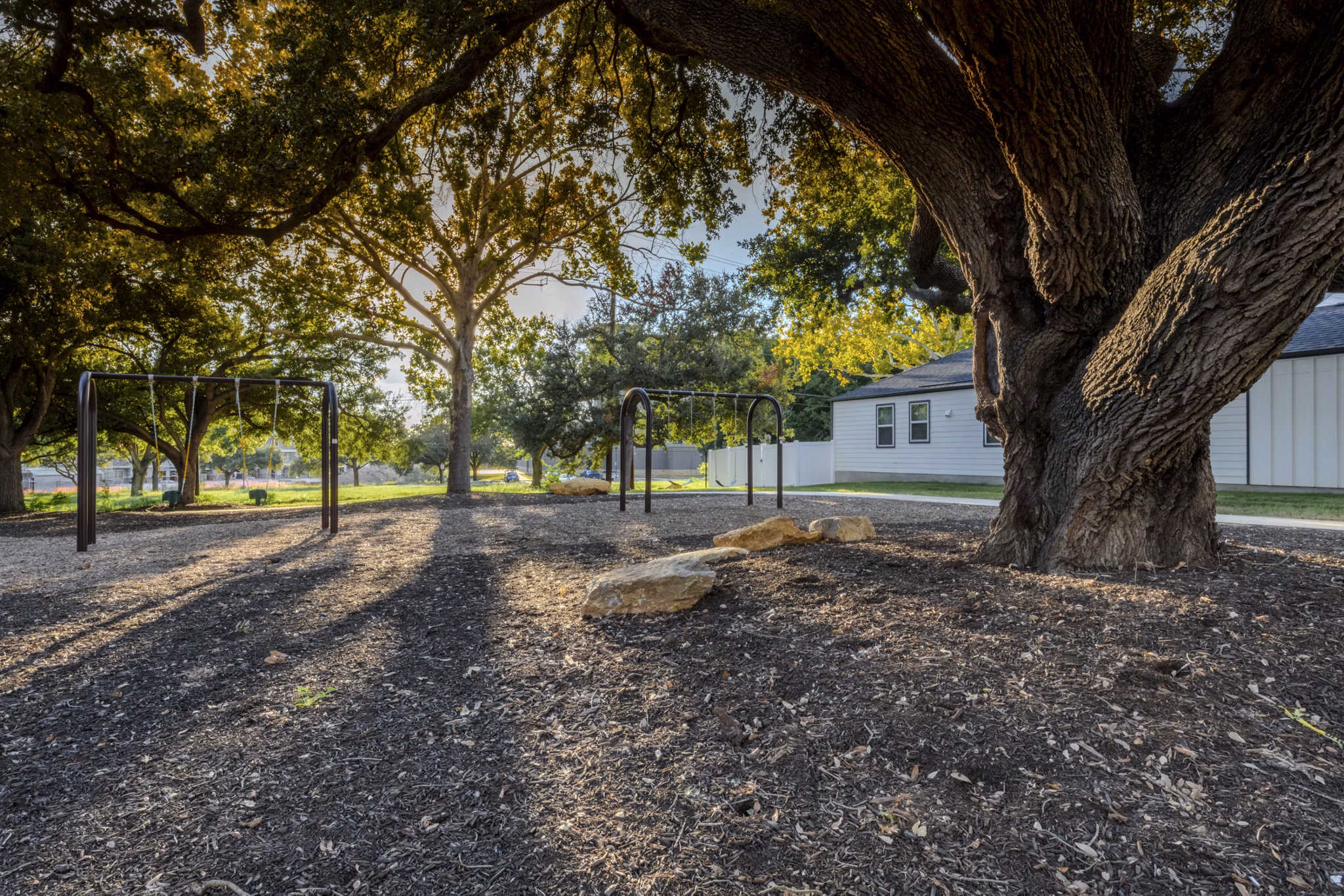 patio at Los Cielos at Brooks Luxury Rentals Apartments