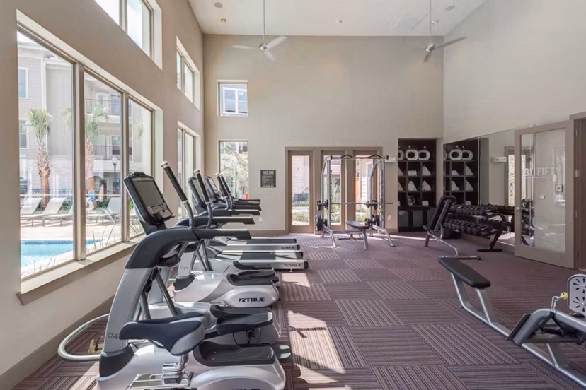 fitness center at 91Fifty Apartments