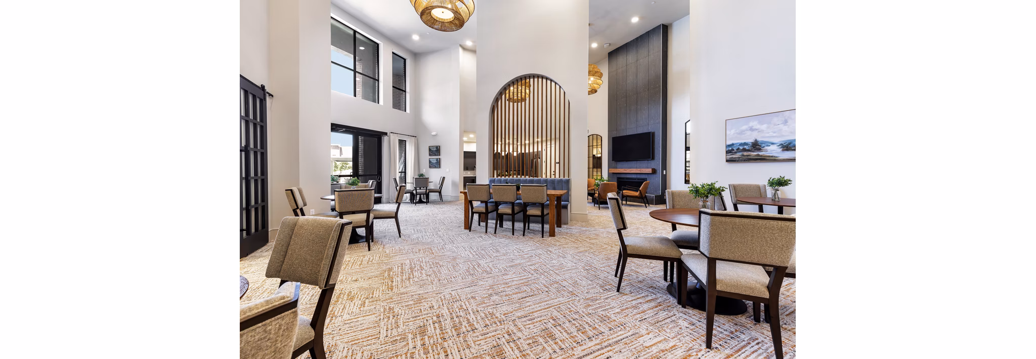 clubhouse at The Luxe at Lewisville Apartments