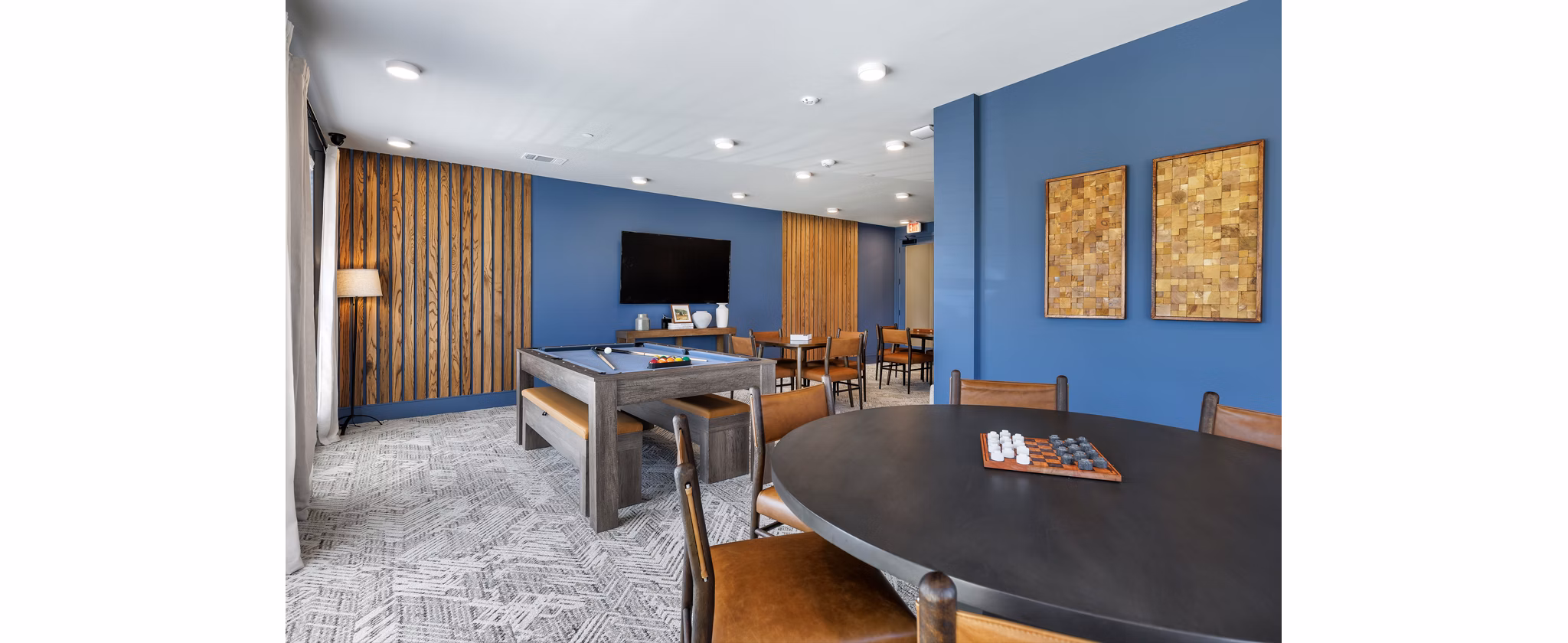 clubhouse at The Luxe at Lewisville Apartments