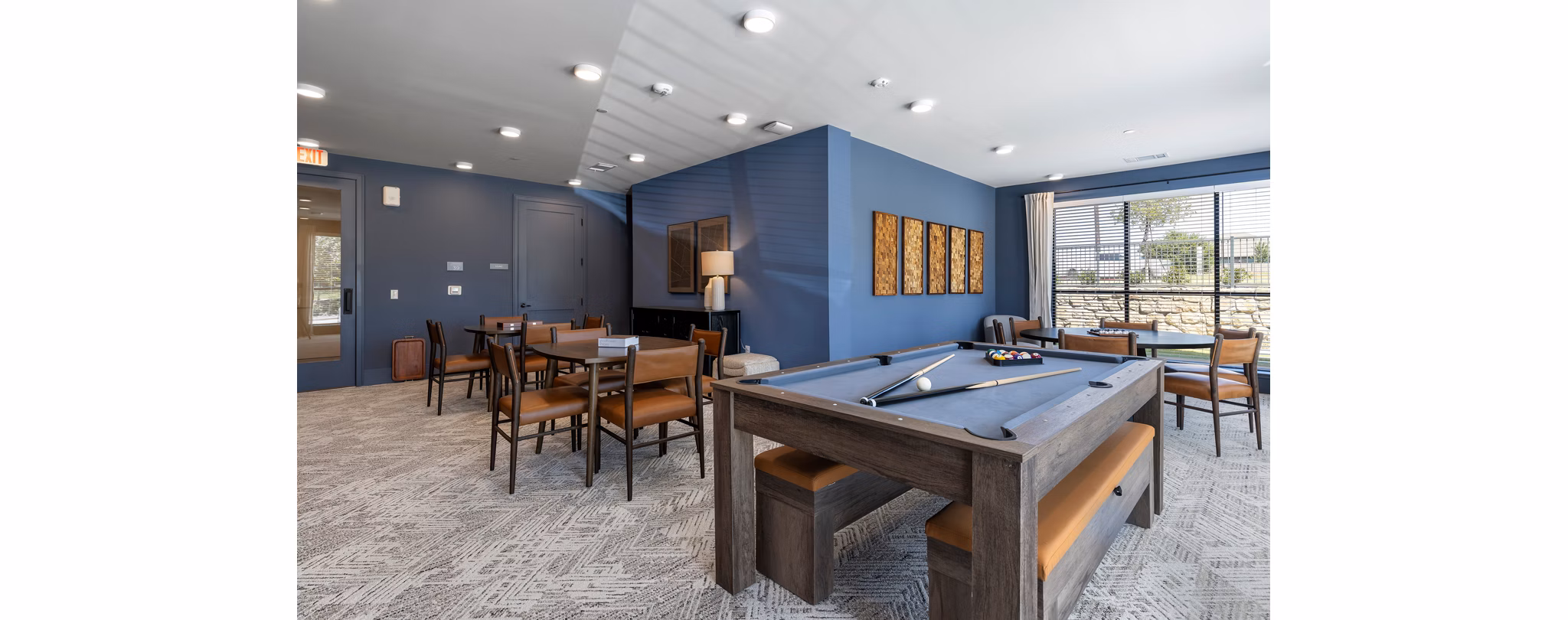 clubhouse at The Luxe at Lewisville Apartments