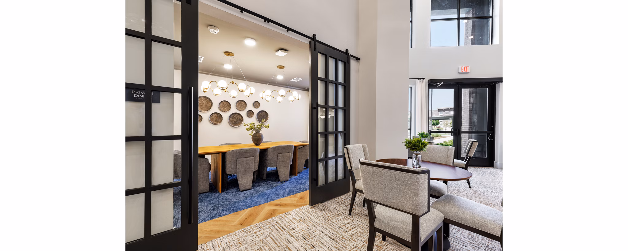 clubhouse at The Luxe at Lewisville Apartments