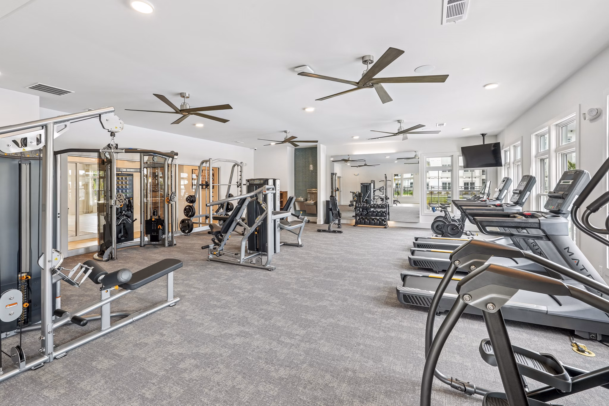 fitness center at Arcadia at Waterway Hills Apartments 