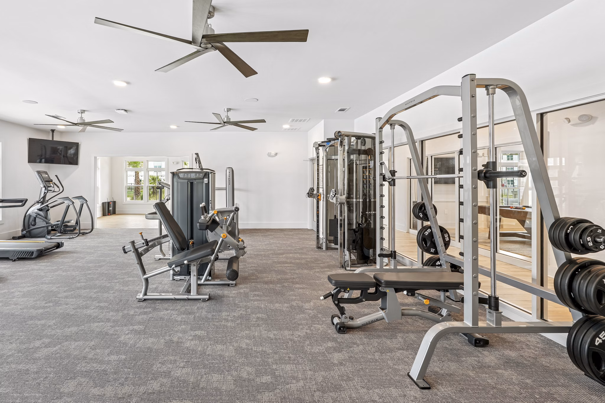fitness center at Arcadia at Waterway Hills Apartments 