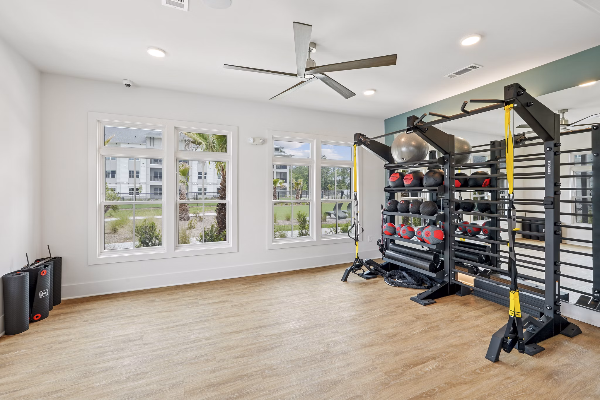 fitness center at Arcadia at Waterway Hills Apartments 