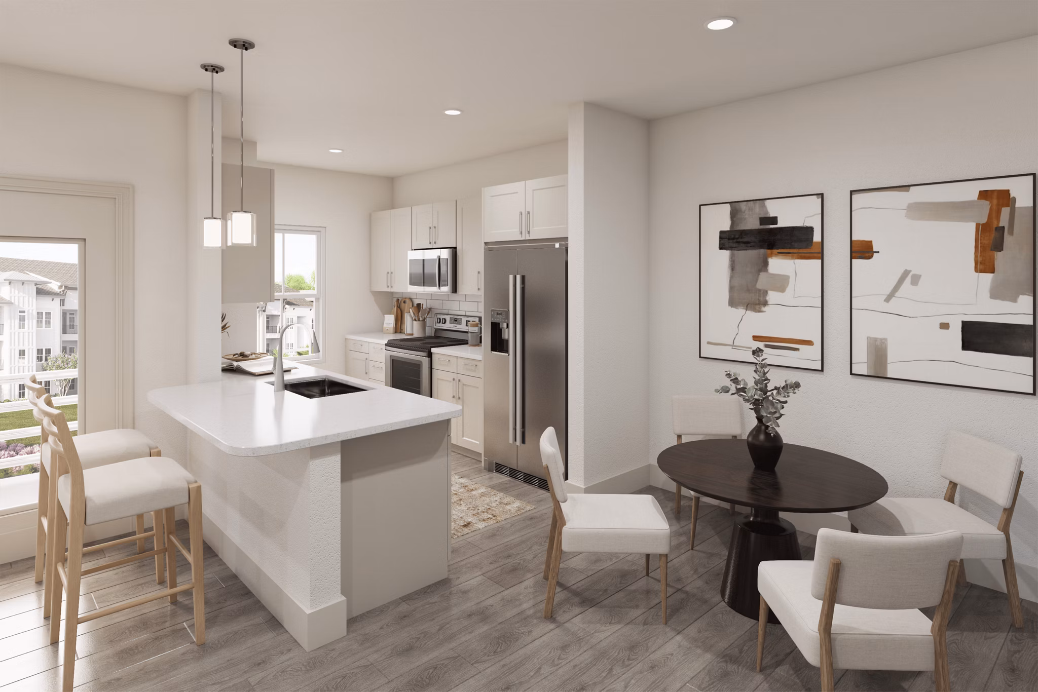 living room at Arcadia at Waterway Hills Apartments 