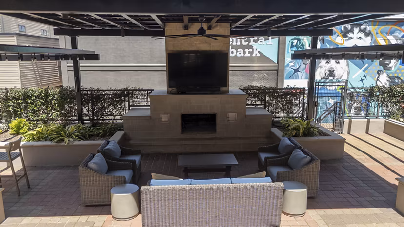 grill area at The Briscoe River Oaks Apartments