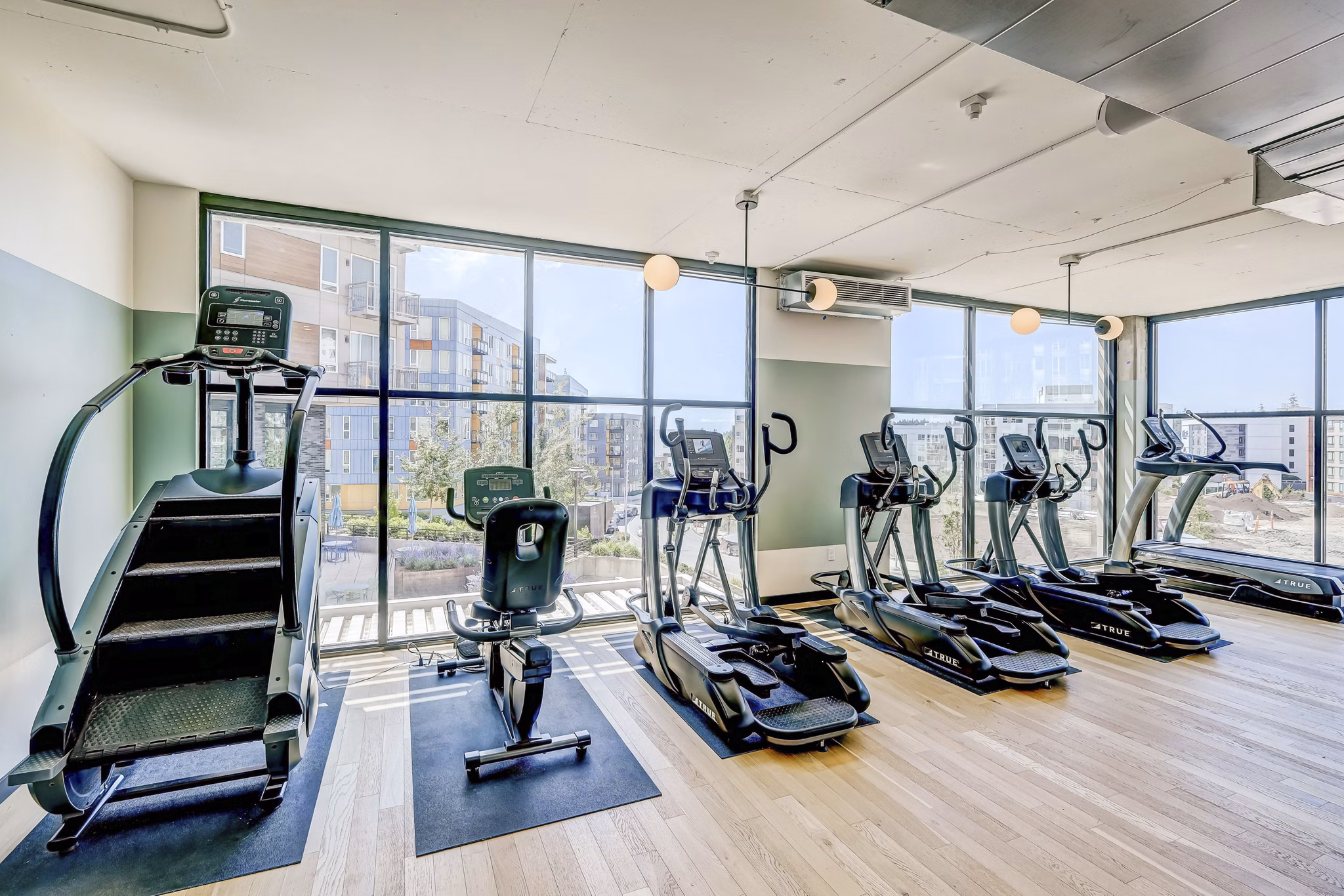 fitness center at Parkside Esterra Park Apartments