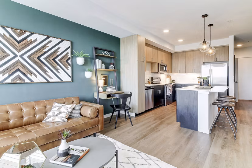 living room at Parkside Esterra Park Apartments