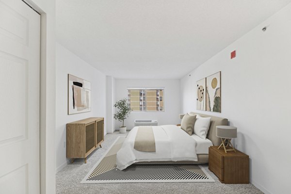 bedroom at NorthXNorthwest Northwest Tower Apartments