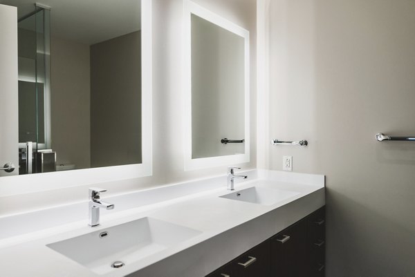 bathroom at NorthXNorthwest Northwest Tower Apartments