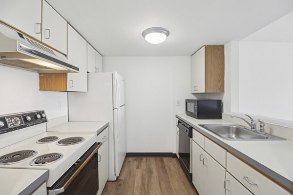 kitchen at NorthXNorthwest Northwest Tower Apartments