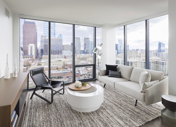 living room at NorthXNorthwest Northwest Tower Apartments