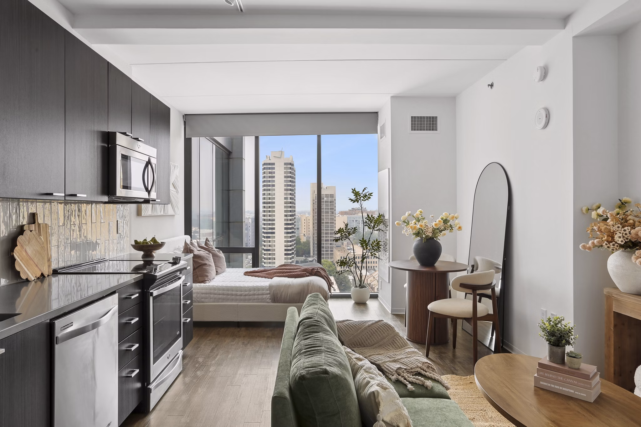 living room at NorthXNorthwest Northwest Tower Apartments 