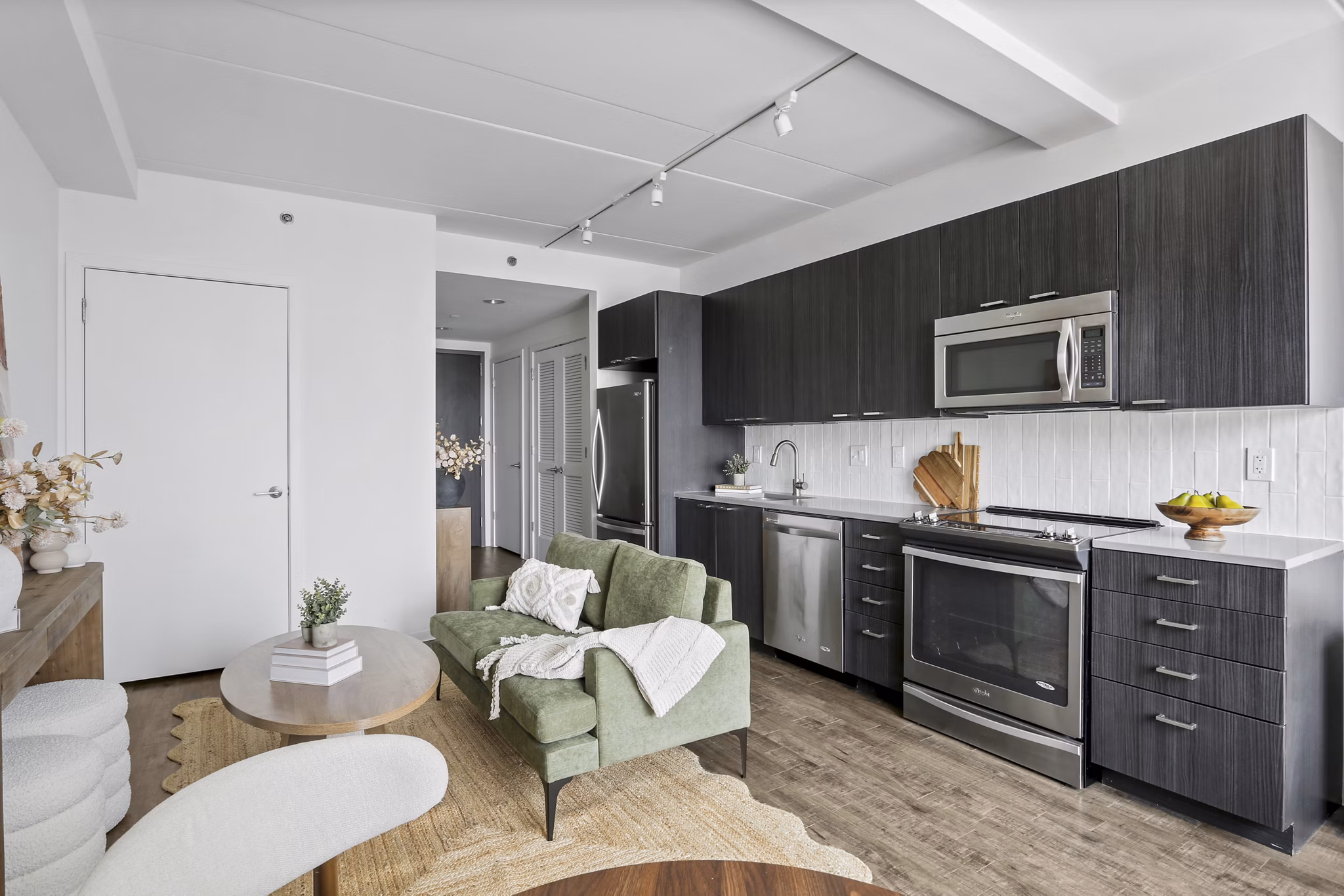 living room at NorthXNorthwest Northwest Tower Apartments 