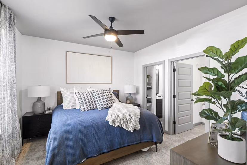bedroom at The Parker Apartments