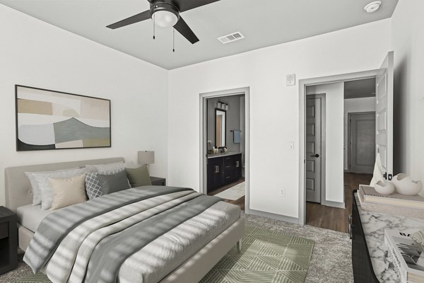 bedroom at The Parker Apartments